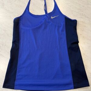 Nike Blue and Black Athletic Tank Top